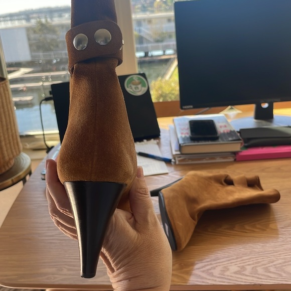 Isabel Marant Cofnac Brown Lystal Heeled Ankle Boots - New Size 41 - Picture 4 of 5